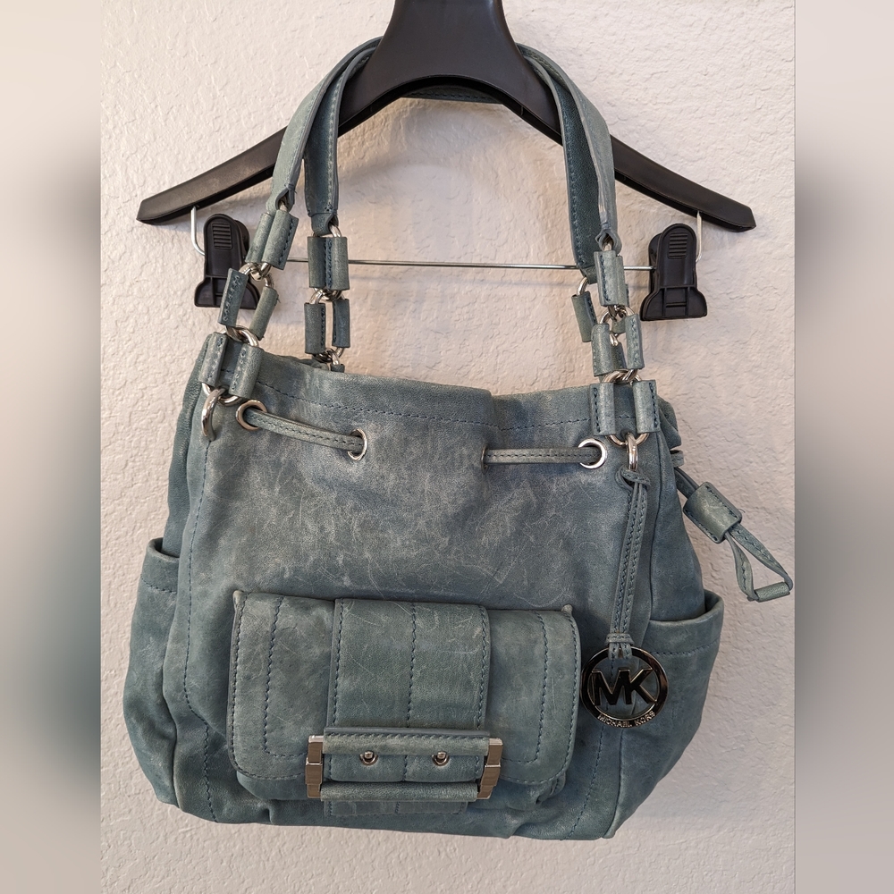 Michael Kors Bag Purse Blue Green